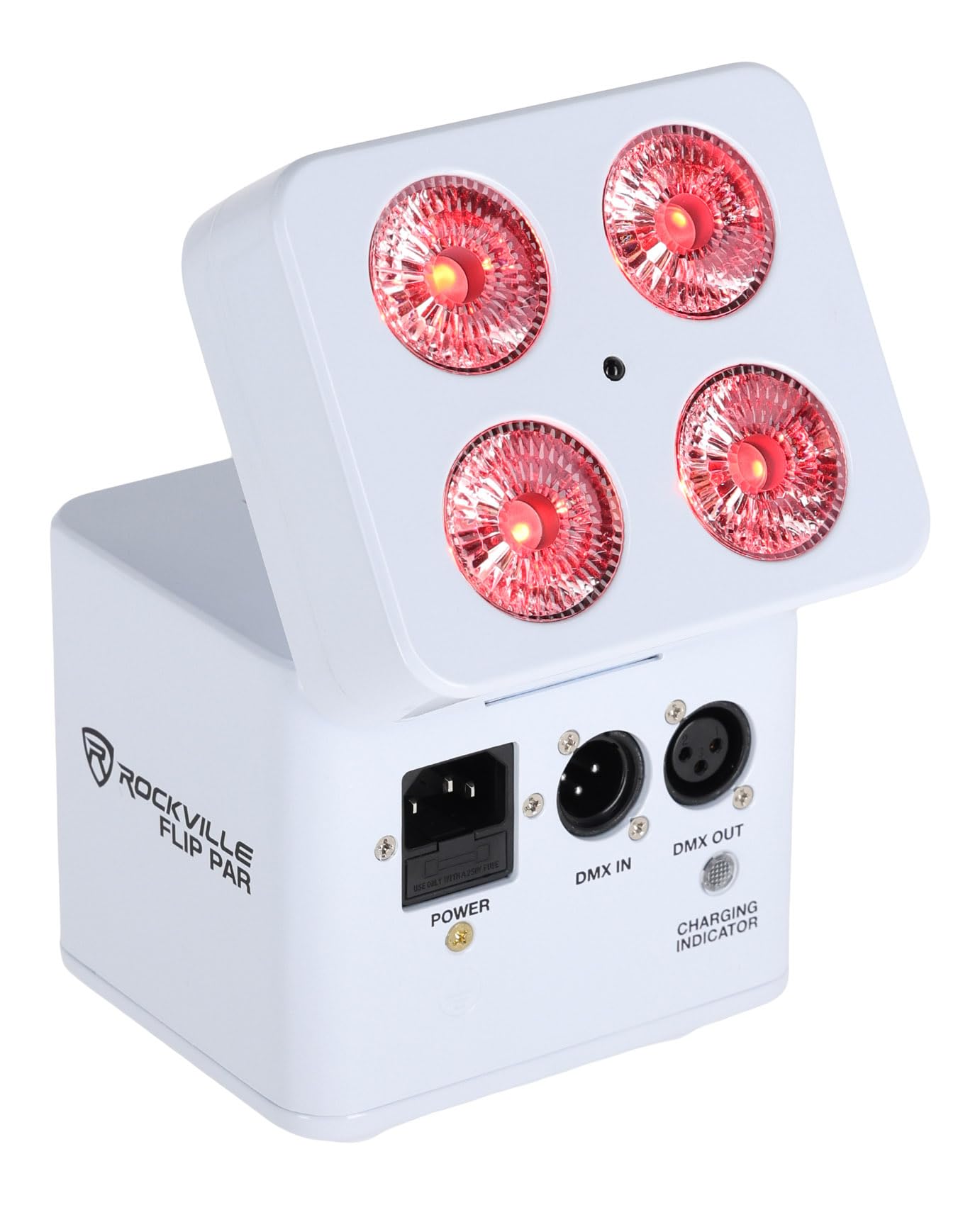 Rockville FLIP PAR White Battery Par Can Wash Light with Wireless DMX