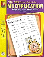 Easy Timed Math Drills: Multiplication | Reproducible Activity Book 1596393203 Book Cover