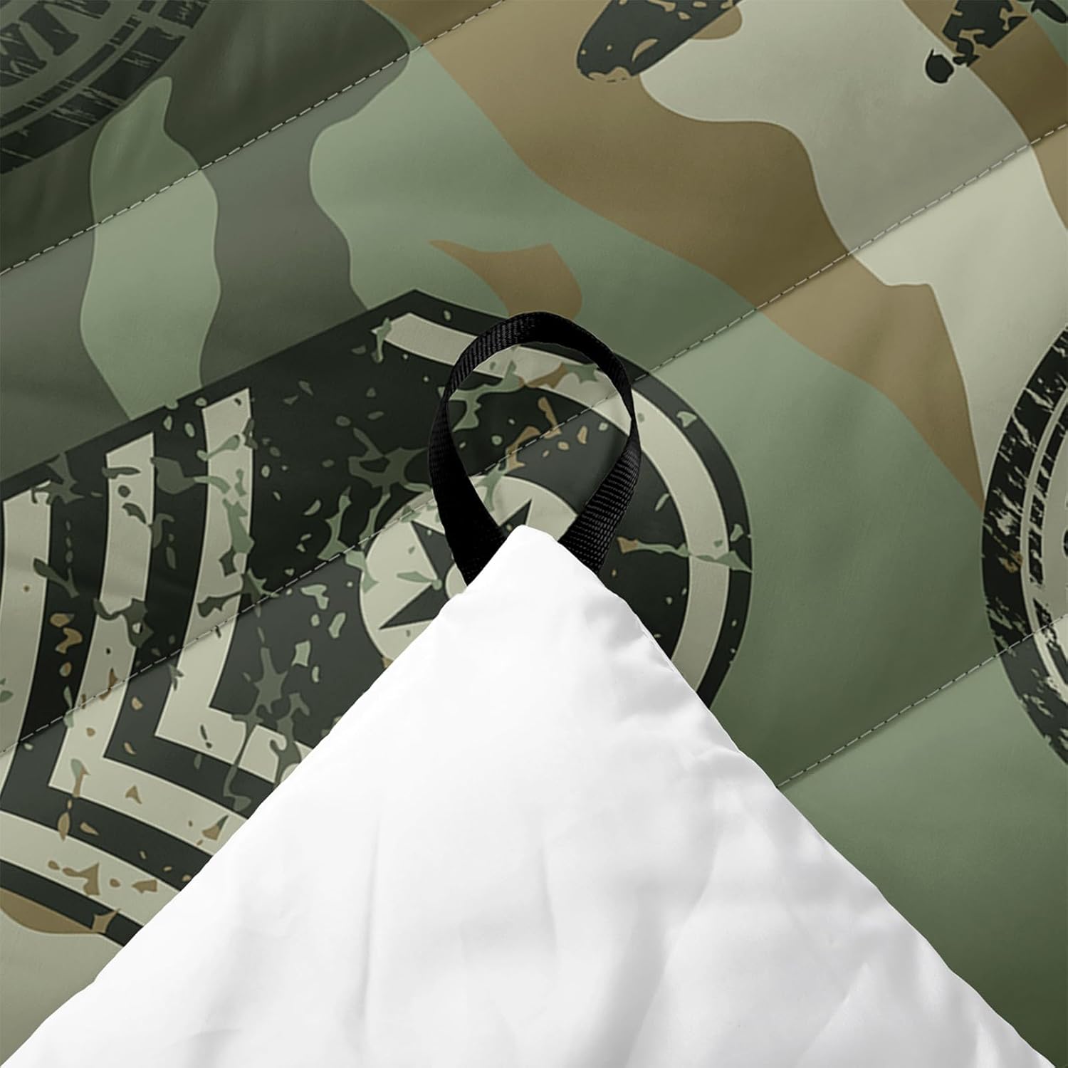 Axolotl Camouflage Printed Camping Blanket,Lightweight Portable Waterproof Puffy Military Themed Travel Blanket,Aircraft Medal Packable Outdoor Blanket for Picnic,Camping,Travel,Stadium,Hiking,Green - Image 4