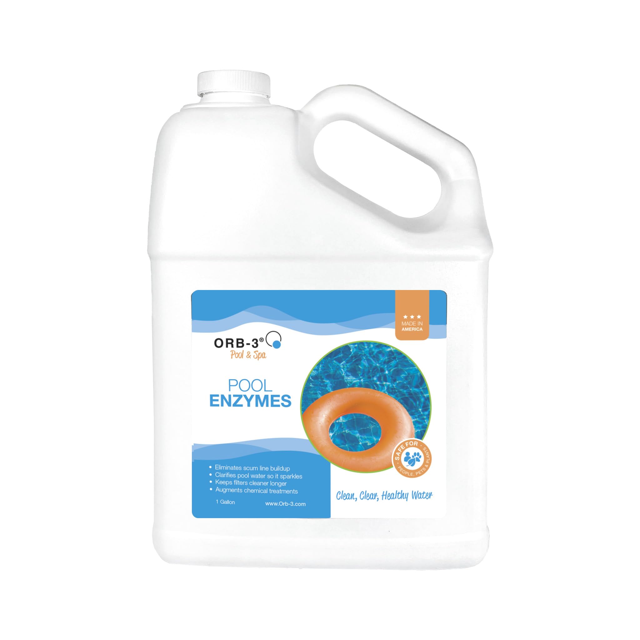 Orb-3 F839-000-1G Pool Enzymes Jug, 1-Gallon