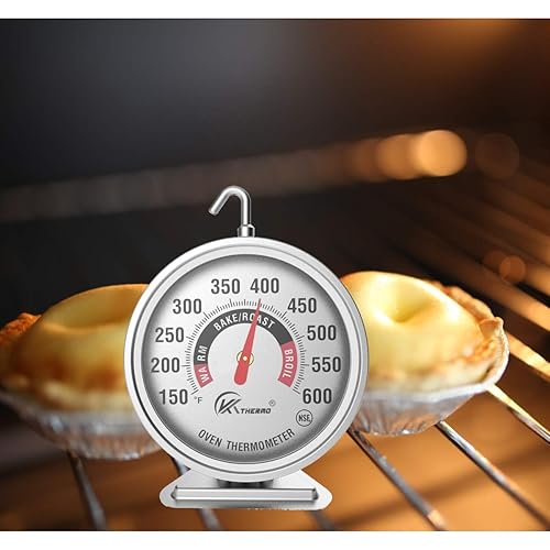 Miniatura 6 de Paquete de 2 termómetros de horno grandes de 3.0pulgadas  para la cocina, con gancho giratorio de 360 grados, tiene números grandes fáciles de leer,