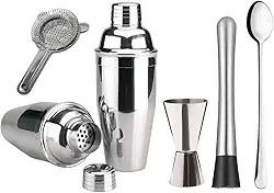 Kit Caipirinha Profissional Coqueteleira 500ml 5 Peças Inox
