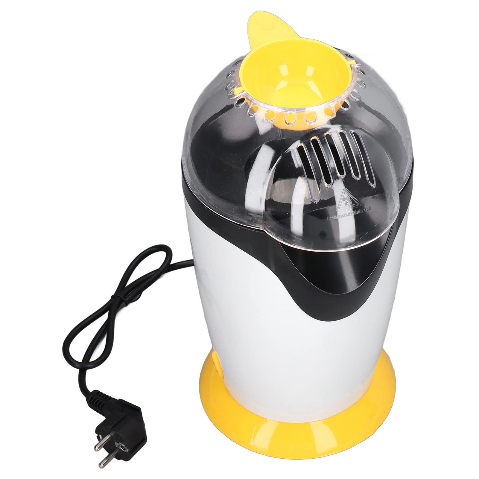 Mini Máquina de Palomitas de Maíz Caliente de 1200W, Palomitas de Maíz de Soplado en Caliente de 2,5 L con Cubierta Transparente Antiescaldaduras para Fiestas Navideñas
