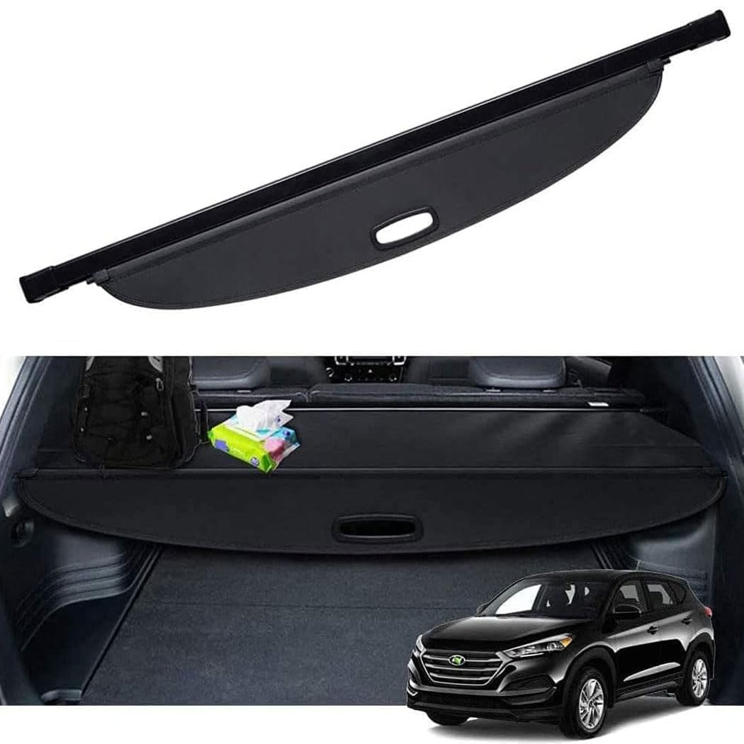 Cargo Cover for Hyundai IX35 IX35 2010-2017, Car Retractable Rear Cargo Cover Trunk Parcel Shelf Luggage Shade Shield Security Organizer Boot Load
