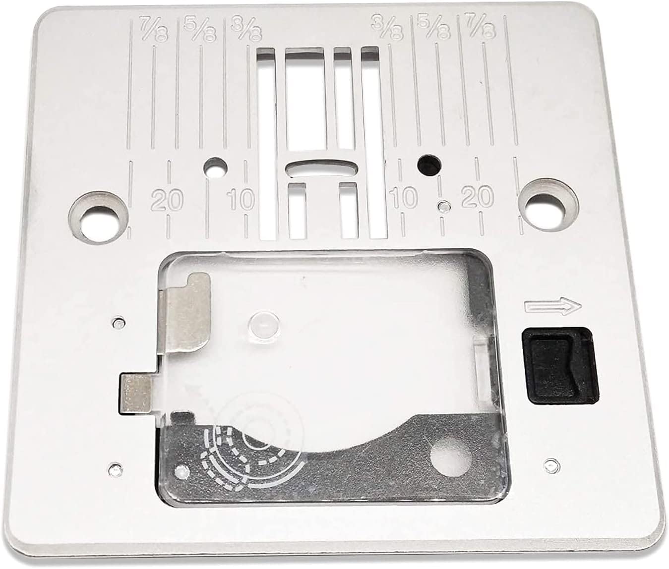 Bequilte #416472401 Needle Plate with Cover Plate Compatible with Singer 4411 Heavy Duty 4423 Heavy Duty 4432 5511 Scholastic 5523 5532 Heavy Duty