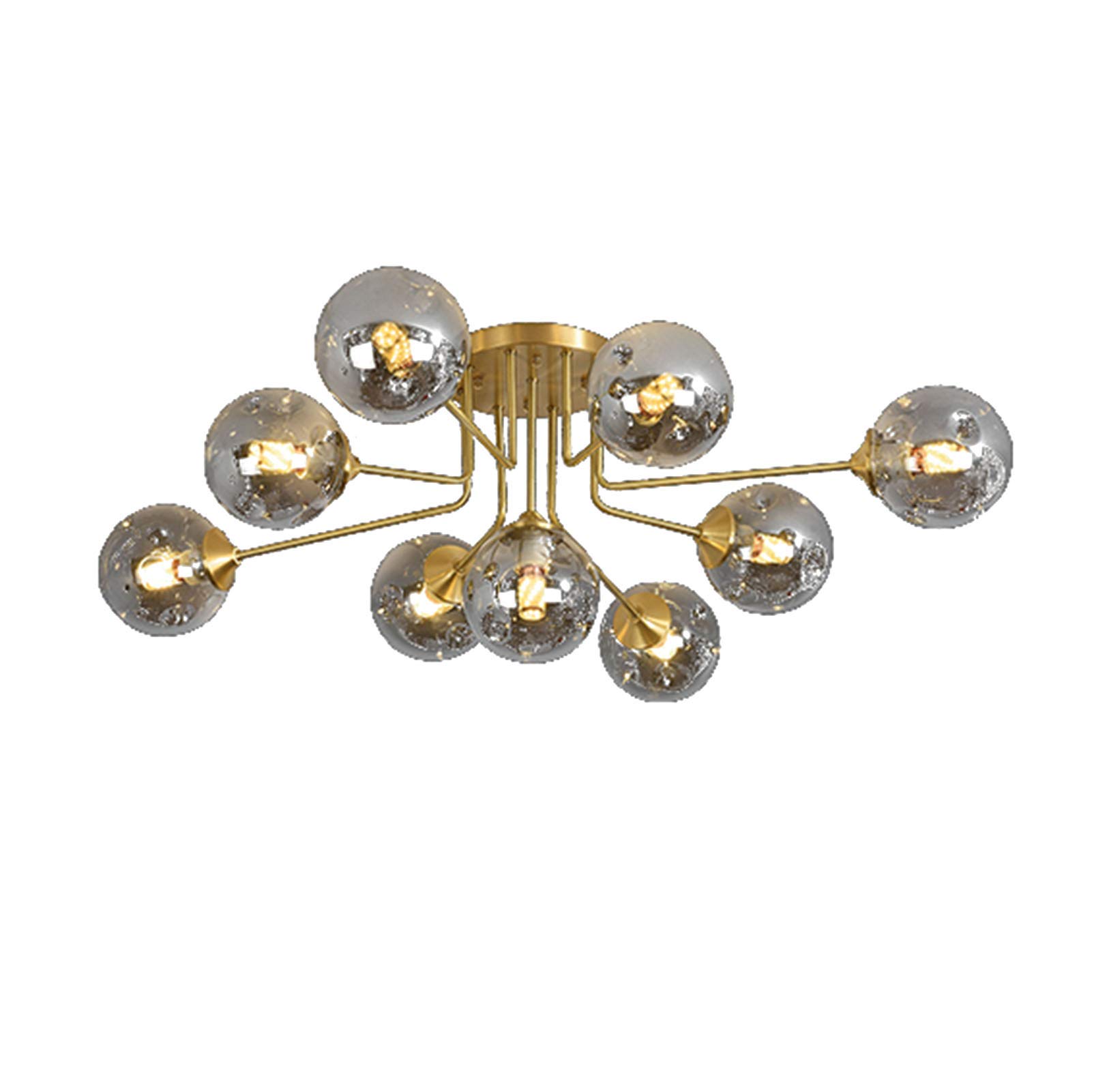 CZYLJLK 5 Light Sputnik Gold Rustic Flush Mount Ceiling Modern Pendant Lighting Fixtures for Kitchen Bathroom Dining Room Bedroom Hallway-Gray 9t