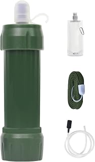 Purificador de Agua para Acampar con Accesorios, purificador de Agua al Aire Libre de múltiples filtros portátiles y livianos para Acampar, Picnic, Senderismo