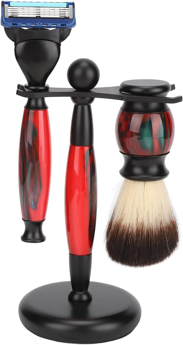 【海外限定】 Urhomy メンズシェービングギフトセット かみそり かみそり立て 3点セット 安定な台座 髭剃り 泡立ち ブラシとかみそり