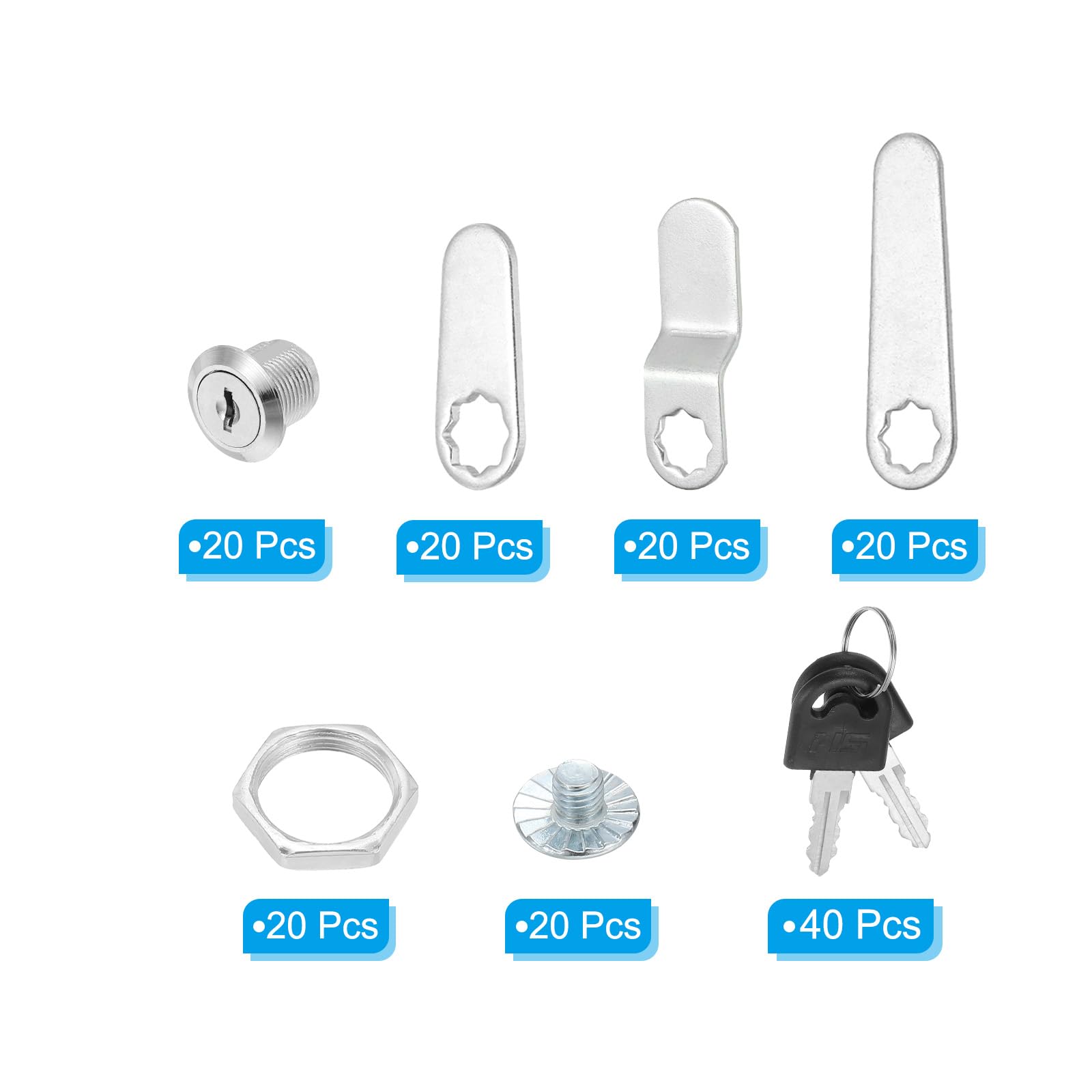 PATIKIL 5/8 Inch Keyed Alike Cabinet Locks with Key - Image 3