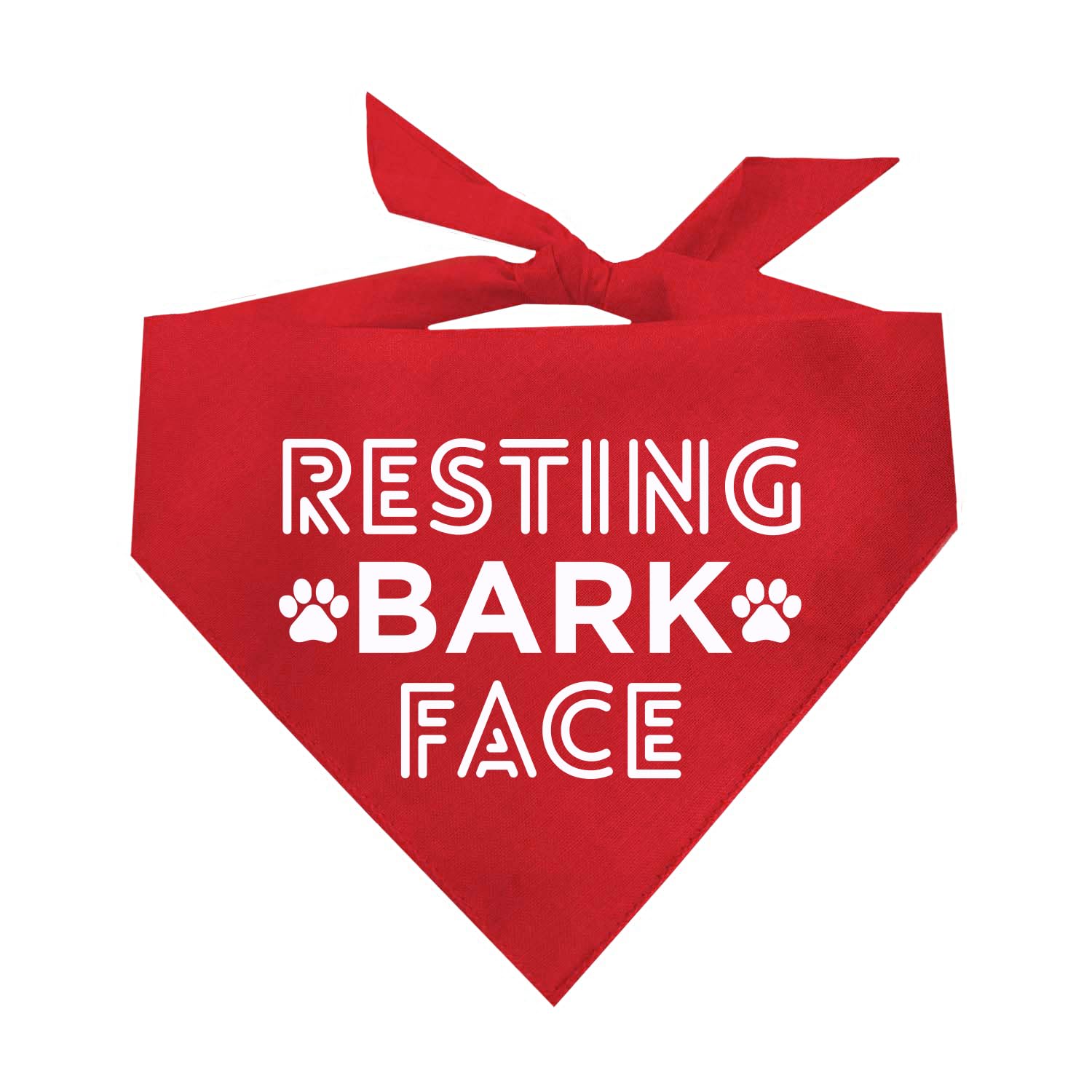 Resting Bark Face Dog Bandana (Red, OS 1090)
