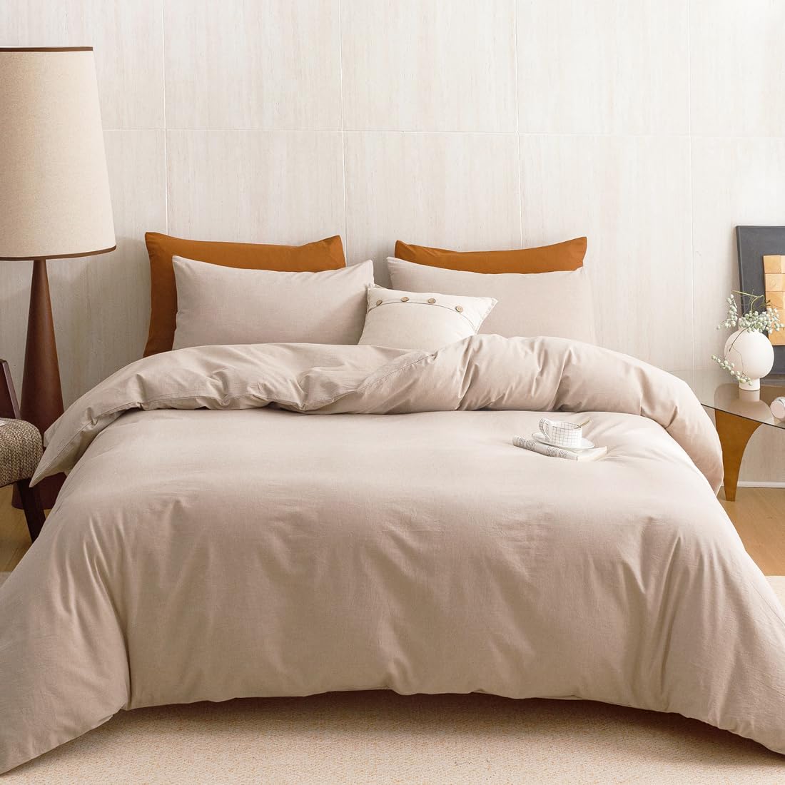 Washed Cotton Comforter Set - Twin 3Pcs -21 Washed Cotton Comforter Set - Twin 3Pcs -21