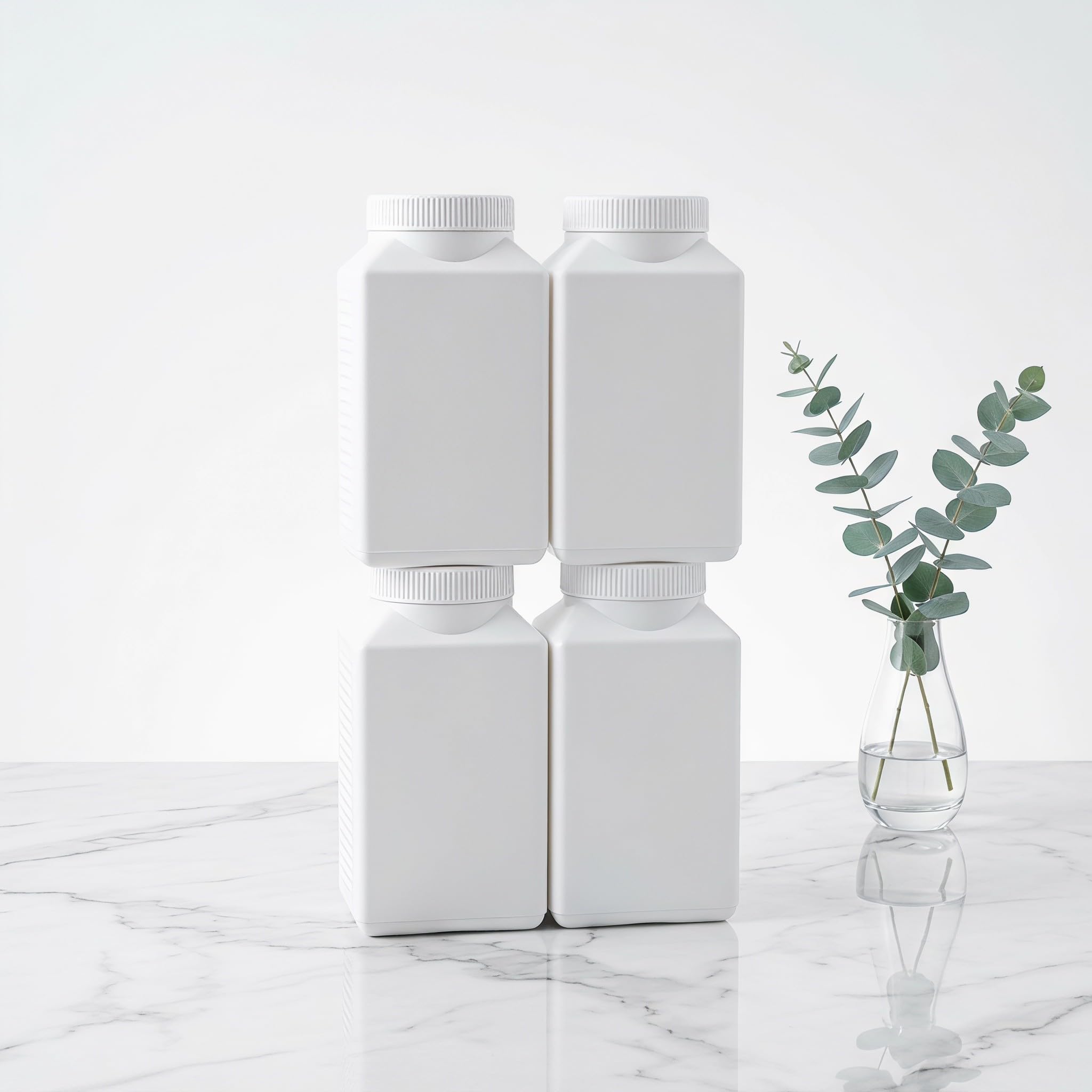 Zerodeko 12 botellas de reactivos de laboratorio de HDPE, recipiente para almacenamiento de muestras químicas, botella de plástico de boca ancha a prueba de fugas para líquidos de 1000 ml / 33,8