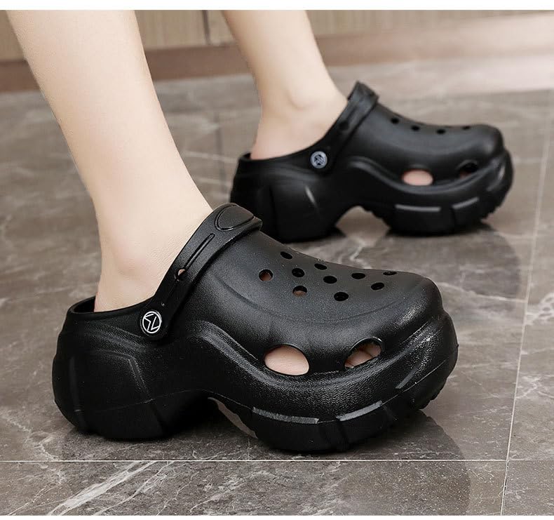 2025 Women's Two-in-One Thick Sole Slides - Soft Platform Slippers with Adjustable Backstrap for Indoor/Outdoor Use | Non-Slip Comfortable Summer Shoes3