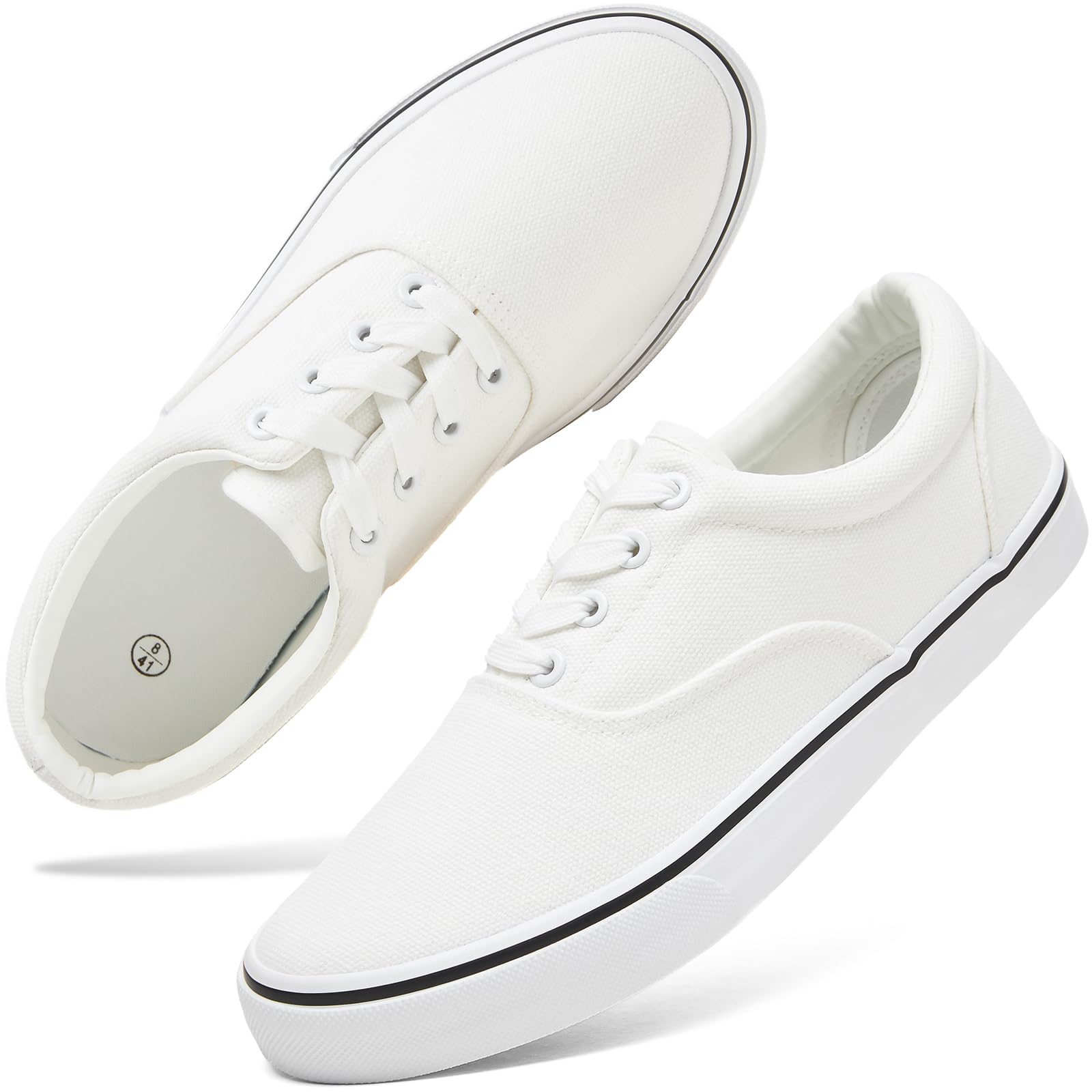 Men’s Low Top Canvas Walking Shoes Lace-up Fashion Sneakers Casual