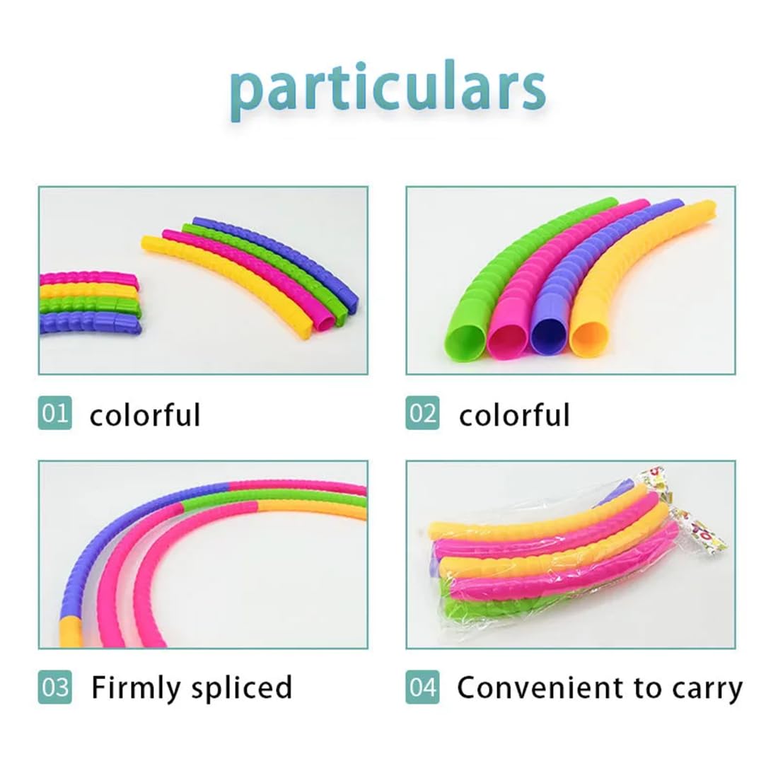 HAGNA Hula Hoop Con Peso, Hula Hoop 8 Parti In Plastica Rimovibile E Una Corda Per Saltare, Ginnastica, Danza,Adulti(B)