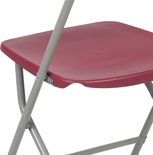 Miniatura 15 de Flash Furniture Hercules Series Silla plegable de plástico, color rojo, paquete de 4, capacidad de peso de 650 libras, cómoda silla para eventos,