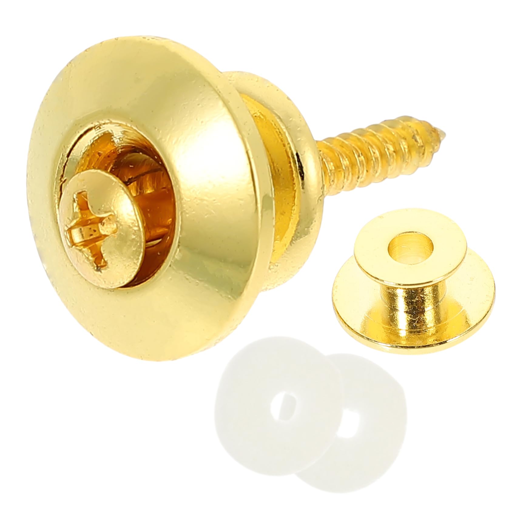 BESPORTBLE 2Pcs Acoustic Guitar Strap Locks Mushroom Head Slip Lock Pins with Screws for Electric and Bass Guitars Durable Guitar Parts