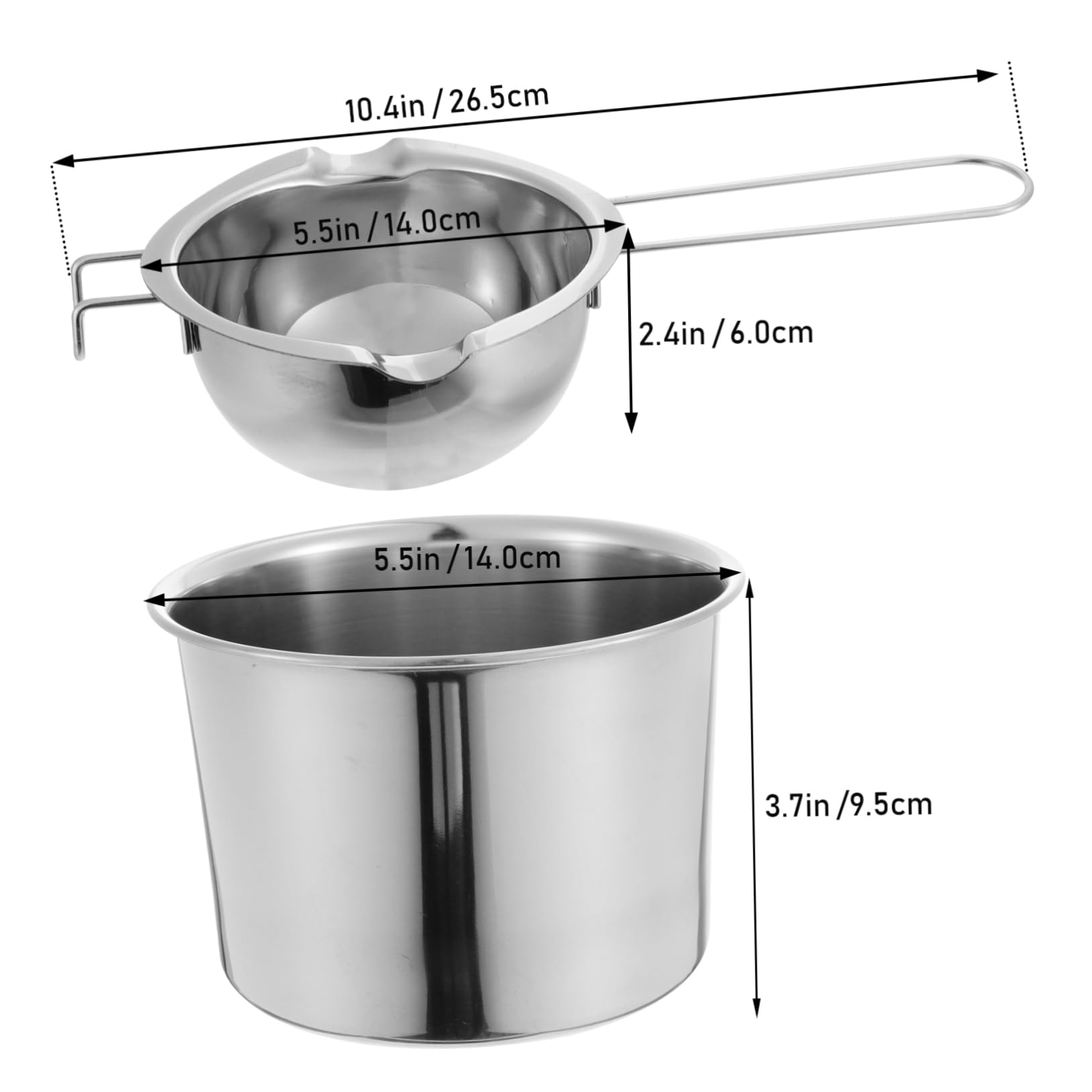 PRETYZOOM Chocolate Melting Pot Lid Dual Boiler for Melting Chocolate Butter and Cheese Kitchen Utensil for Baking and Cooking