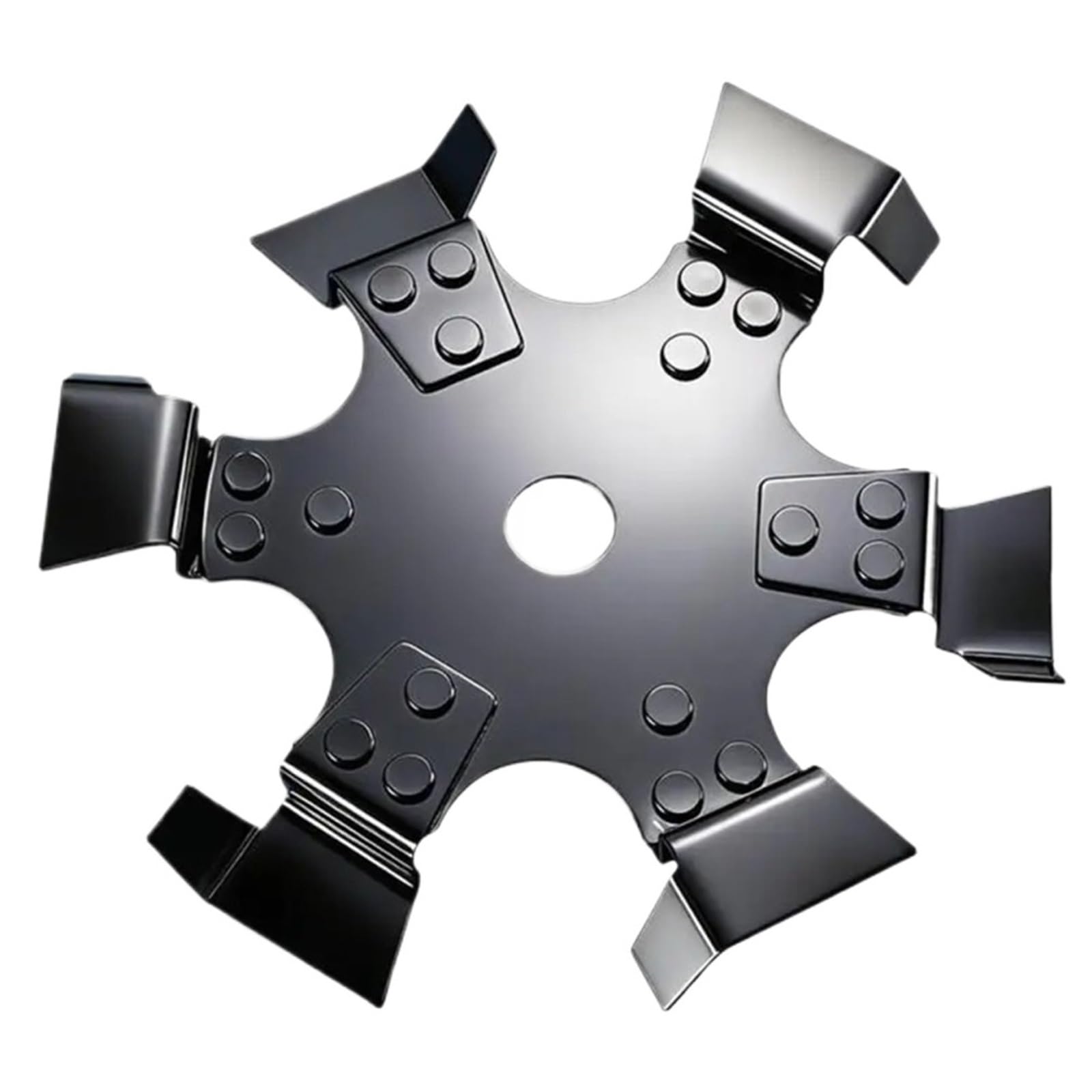 Jmioc666 Black Manganese Steel 240Mm Trenching Wheel For Small Tiller Cultivator Soil Loosening Deep Plowing Weeding And Grass Cutting(Black)