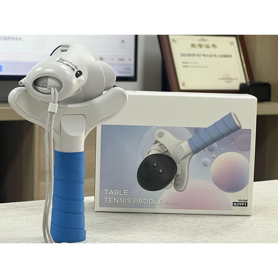 YEELAMKOK VR Game Controller White Table Tennis Paddle Grip VR Accessories Fit for Quest 3