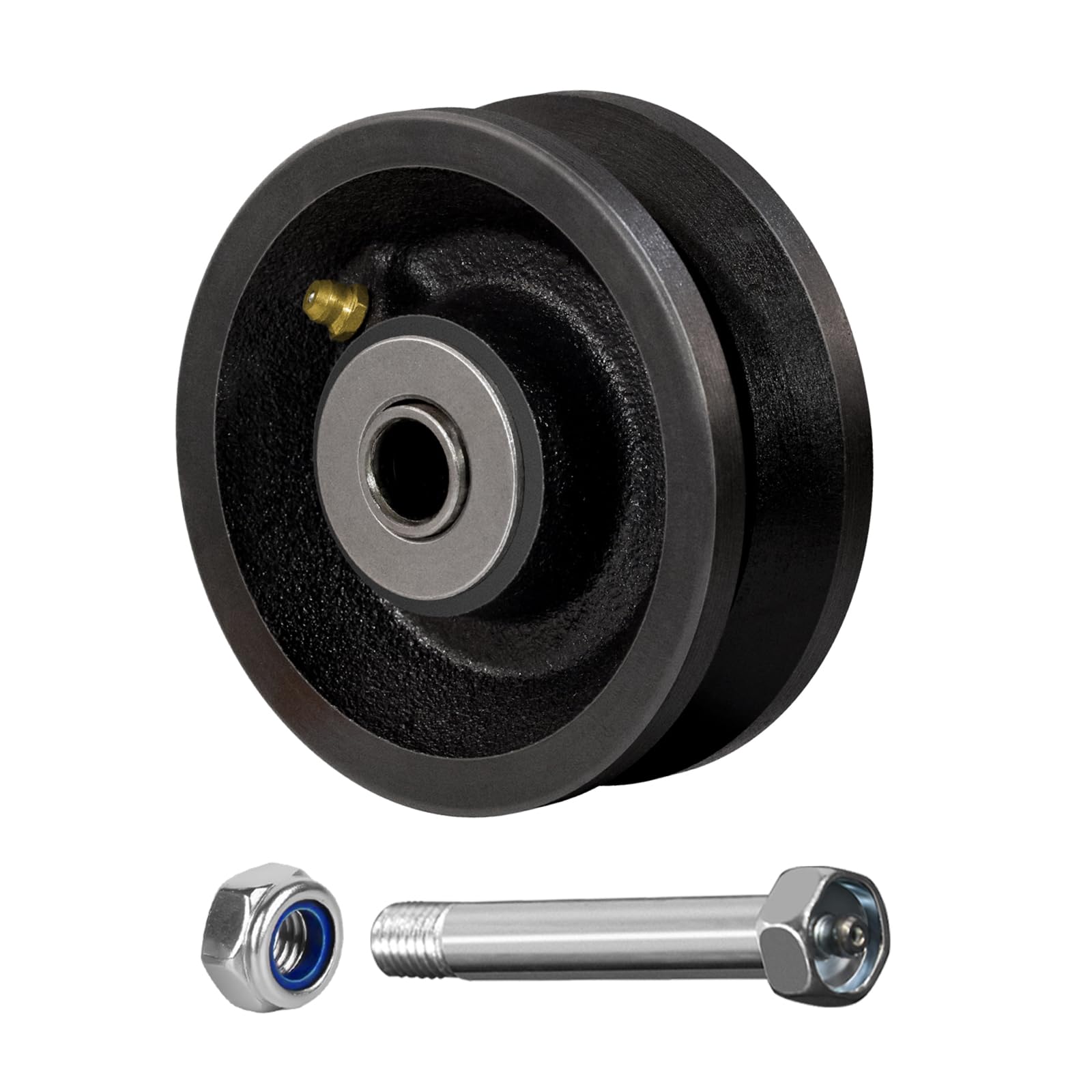 4" x 1.5" V-Groove Steel Wheel, 7/8" Wide 90° Groove Fits 1" Angle Iron Track, Heavy Duty Industrial Track Wheel with Relief Groove, High Load Capacity（2 Pack） — Amazon image 30