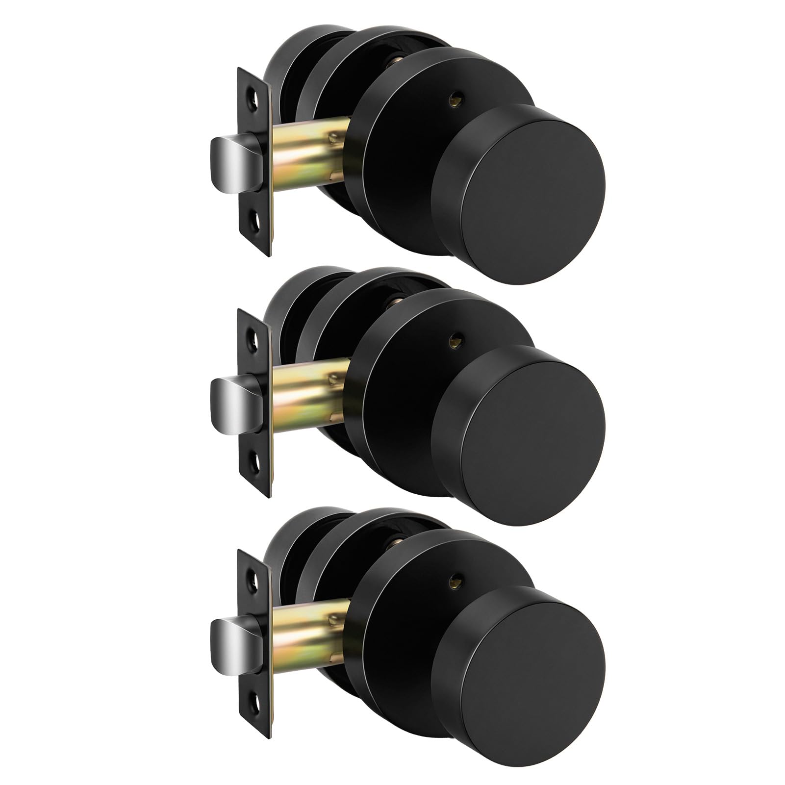 Haidms Brushed Gold Door Knobs - 6 Pack -18