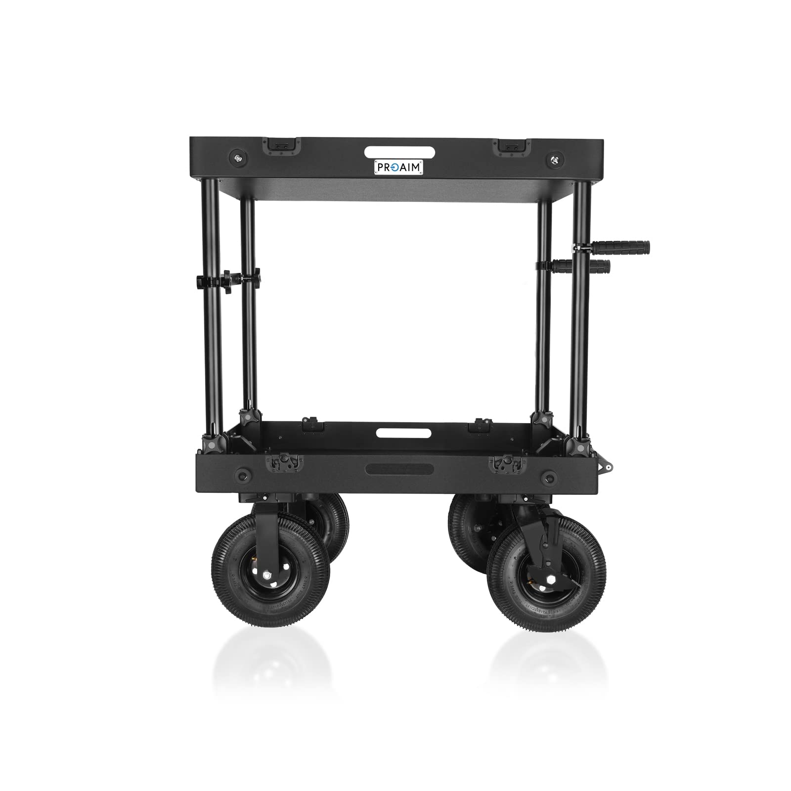 PROAIM Victor Lite 32 Zoll Kamera-Produktionswagen für Film/Studio/Bühne/DIT/Sound/Beleuchtung. Faltbar, 200 kg Nutzlast, Speichern und Transportieren Sie Ihre Ausrüstung sicher. Schnelle Einrichtung