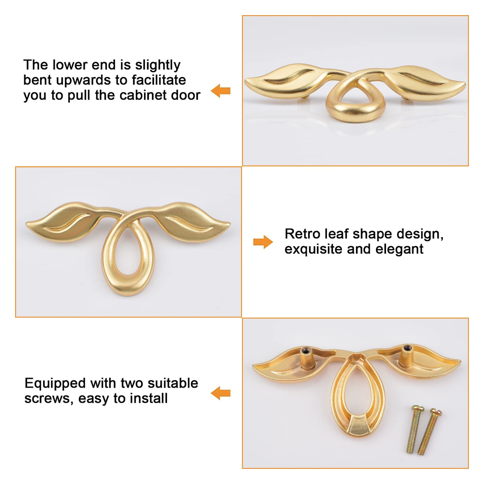 MOROBOR Lot De 6 Poignées En Forme De Trèfle à Quatre Feuilles