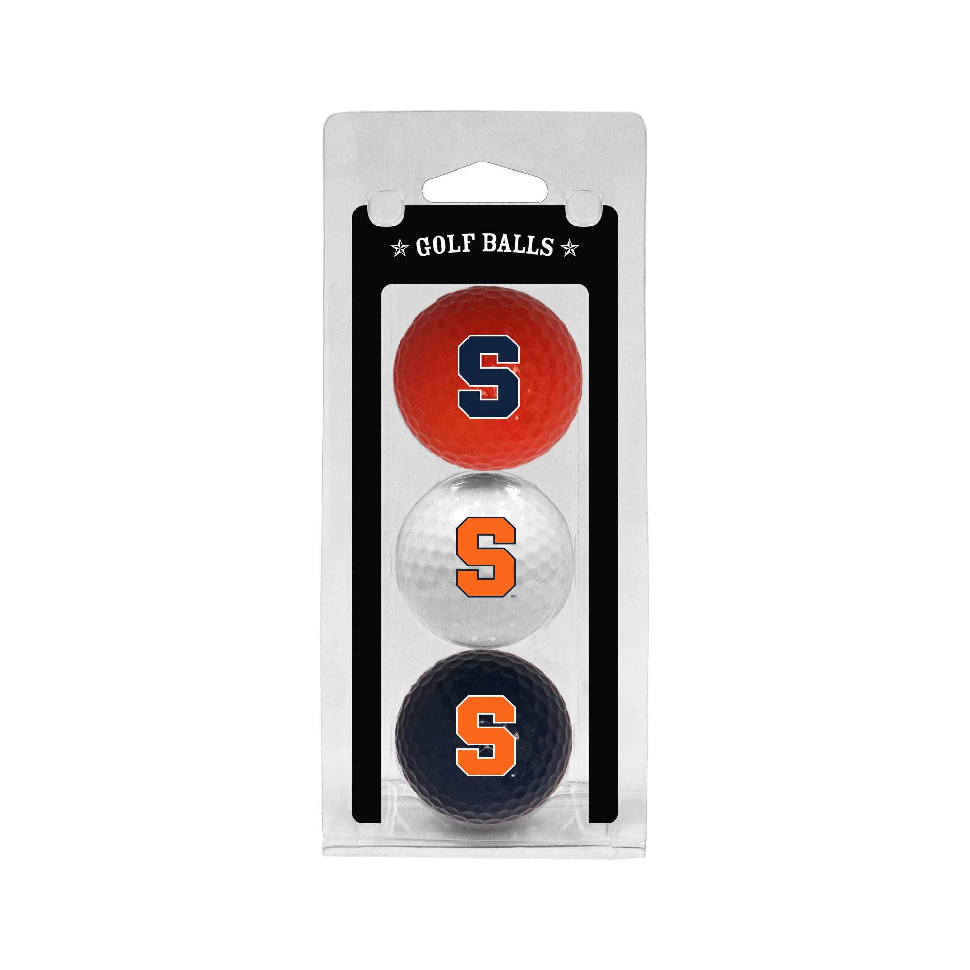 Team Golf NCAA Syracuse Orange Regulation Size Golf Balls, 3 Pack, Full Color Durable Team Imprint