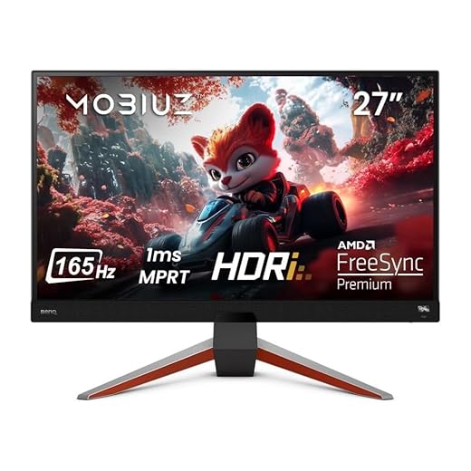 Monitor Gamer BenQ MOBIUZ EX2710Q com 27" Painel IPS, 165Hz, FreeSync Premium, HDRi, Color Vibrance, Black eQualizer, Light Tuner, Eye Care e áudio de alto-falante duplo de 2W + 1x Sub de 5W
