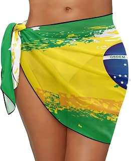 Women's Short Sarongs Beach Wrap Sheer Bikini Wraps Chiffon Cover Ups for Pool Vacation Party