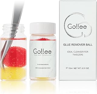 GOLLEE Eyelash Extension Tweezer Cleaner - Tweezer Cleanser with Sponge Ball for Lash Glue Remover - Red, Modern Style