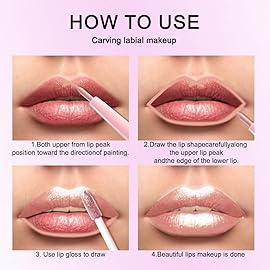 Kaely 2-in-1 Champagne Gold Metallic Lipstick and Lip Liner, Shimmer Liquid Metallic Lipsticks for Women, Glitter Lip Gloss Stain Long Lasting Waterproof Smudge Proof 24 Hour, Vegan Makeup, 05