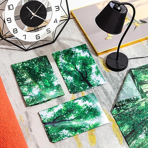 Image of ROCEEI Pack of 4 Fluorescent Light Covers for Ceiling Lights, 4 x 2 Ft, Magnetic Light Covers for Classroom Office Home School Ceiling Decor(Forest)