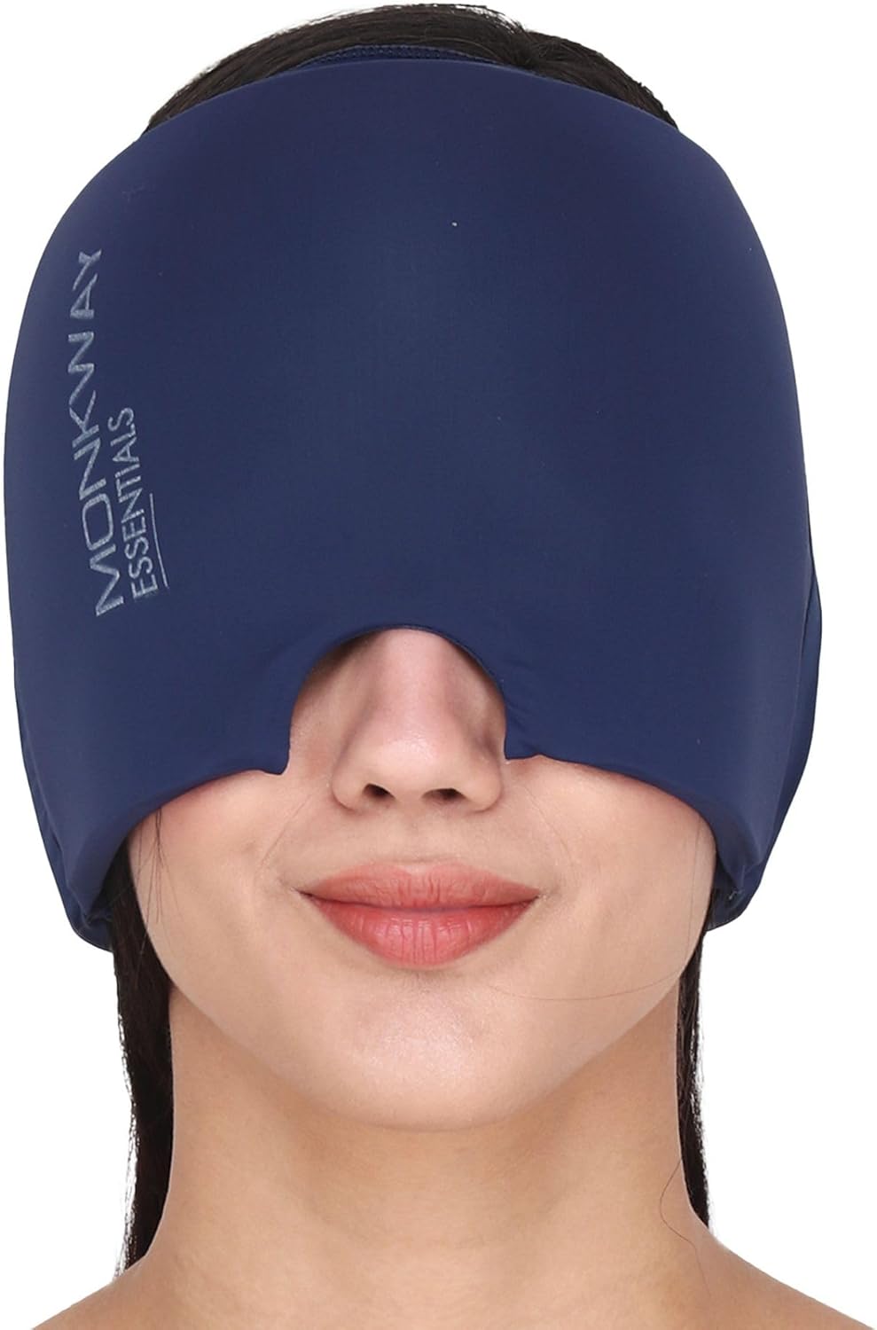 MONKWAY : Migraines Relief Cap for Headaches, Sinuses, Tension Relief from Stress and Sleeplessness-Migraine Mask for Hot and Cold Ice Pack Therapy–Headache Relief Products-Migraine Relief Products-