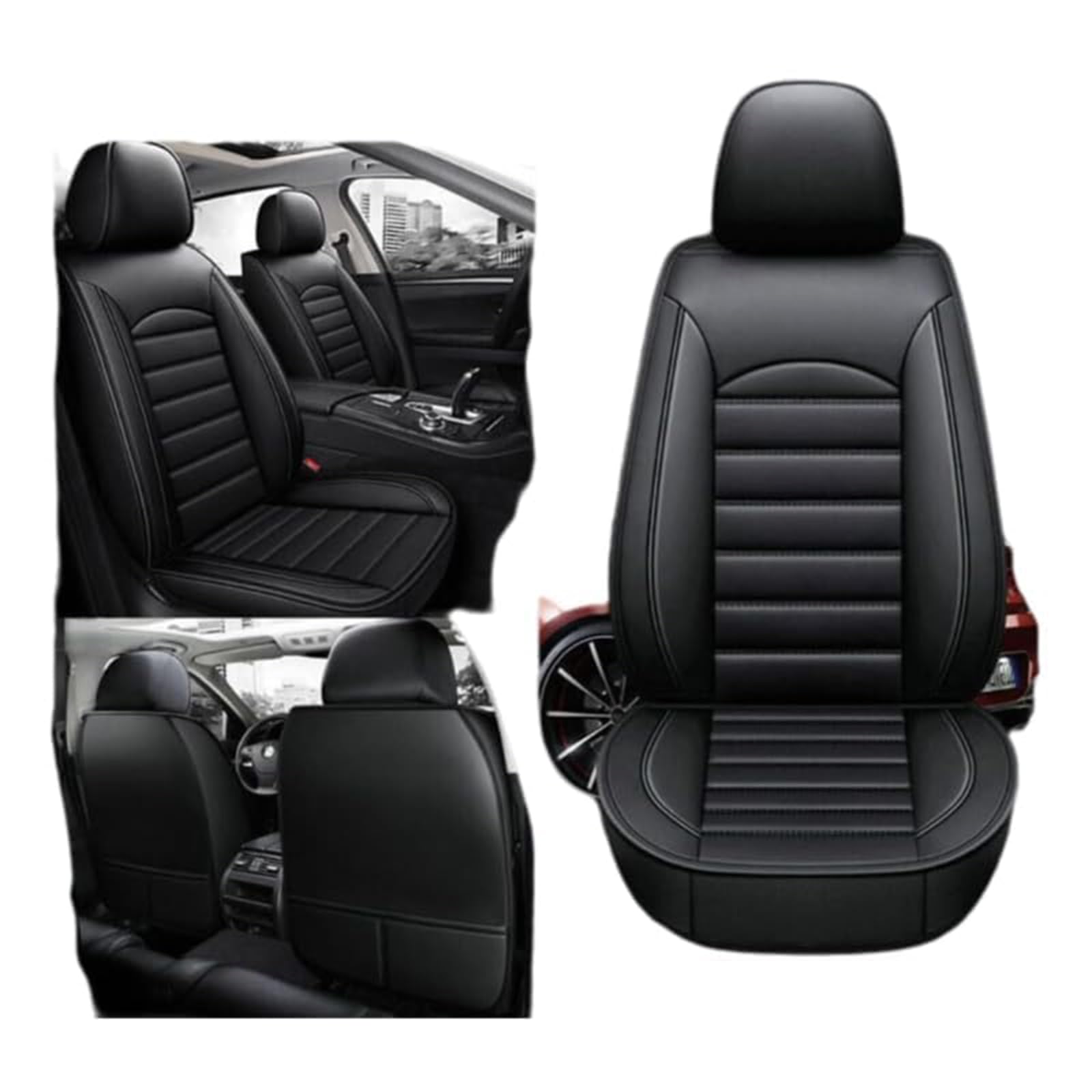 Housses de Siège Voiture pour Peugeot 208 508 307 407 308 SW 2008 5008 3008 Cuir Imperméable Confortable Antidérapant De Interieur Accessoires Facile À Nettoyer