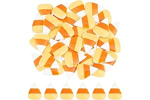 40 Pcs Candy Corn Cabochons: Festive Halloween Embellishments for DIY Projects