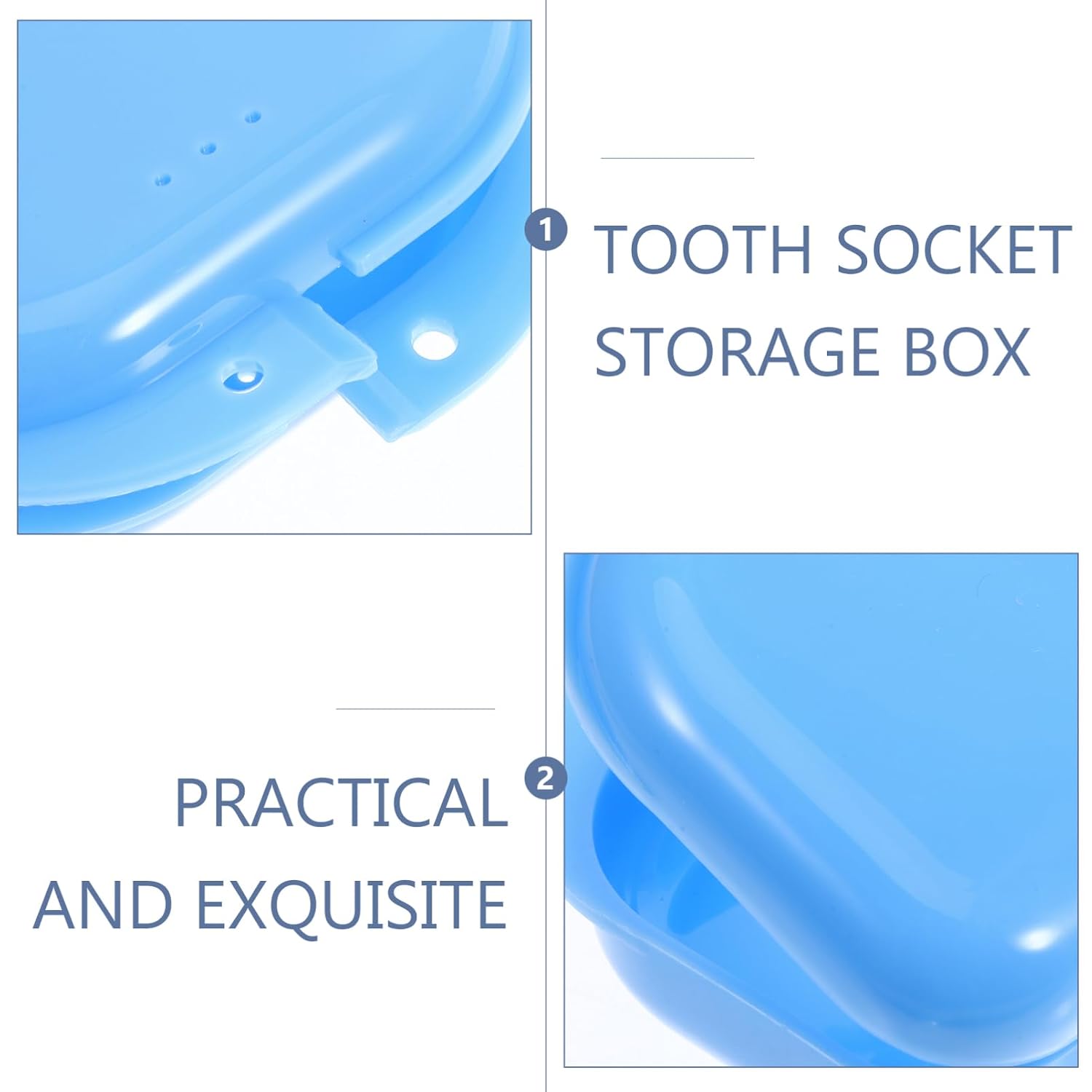 Ipetboom 2pcs Retainer Storage Box Case for Travel Oral Health Items Versatile Design for Retainers Dentures and More and Colors