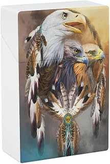 Southwestern Native American Indian Eagle Cigarette Case Waterproof Cigarette Holder Box Portable Flip Open Cigarette Pack