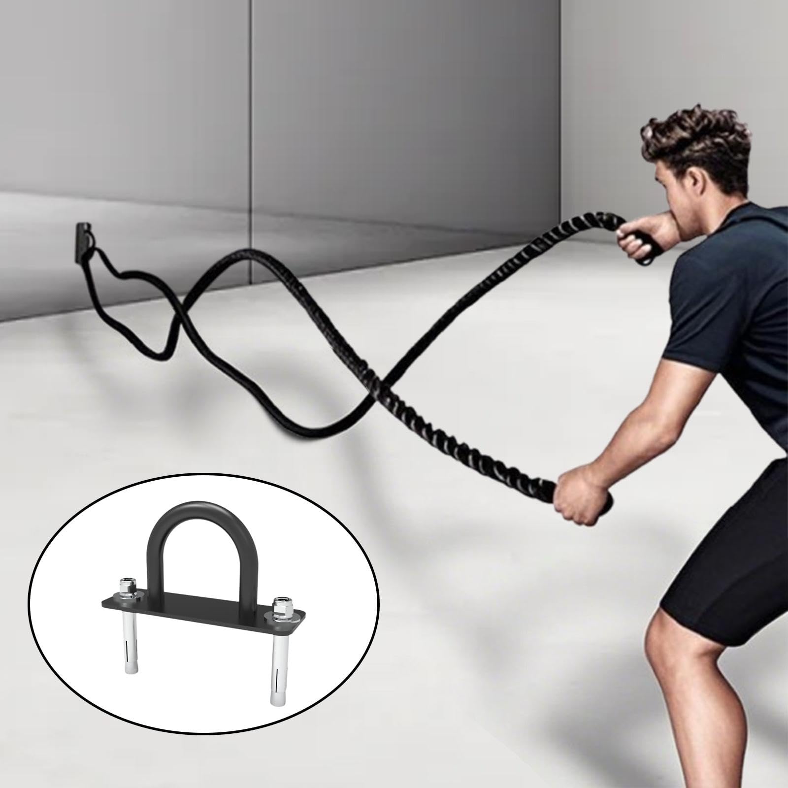 Battle Ropes Anchor Sistemas de Entrenamiento de Fuerza de Peso Corporal, Hamaca de, Gimnasio en casa Battle Battle Battle Rope Wall Kit de Techo