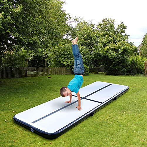 INTEY 10ft Inflatable Gymnastics Air Track Tumbling Mats with Electric Pump, Tumble Track Air Mat for Gymnastics Training/Home Use/Water Yoga/Cheerleading - Thumbnail 7
