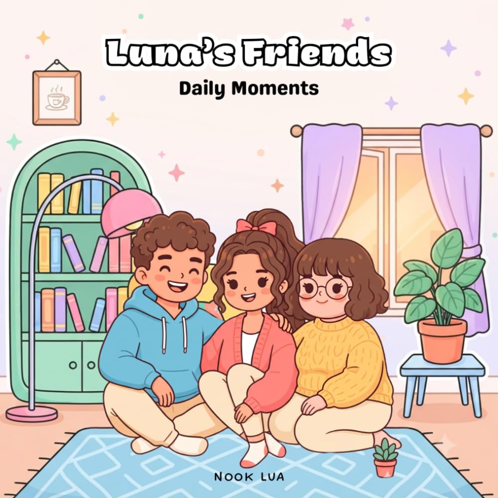 Luna’s Friends: Daily Moments: A Cozy Coloring Book for Adults