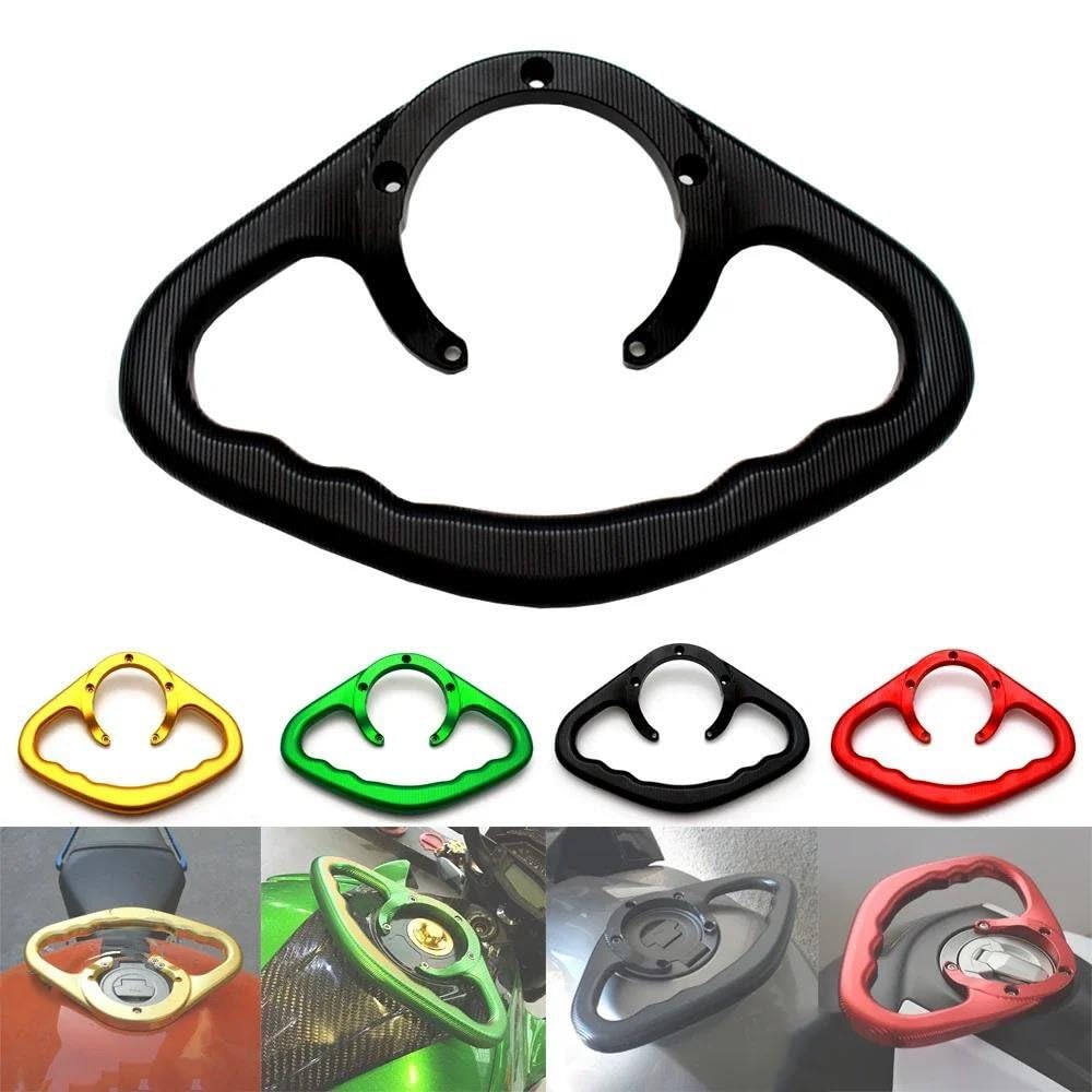 Impugnatura bracciolo Moto Manopole per Passeggero Motocicletta Impugnature per Serbatoio Maniglie Braccioli per Kawasaki Z250 Z300 Z400 Z750 Z800 Z900 Z1000 Maniglia passeggero Moto(Verde)