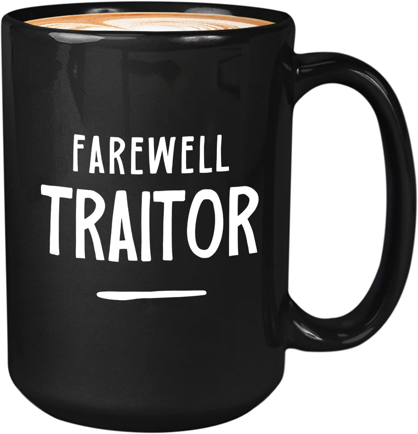Bubble Hugs Rude Sarcasm Coffee Mug 15oz Black - Farewell Traitor - Resignation Gag Coworker Humor Work Bestie Leaving Moving House New Job Retirement