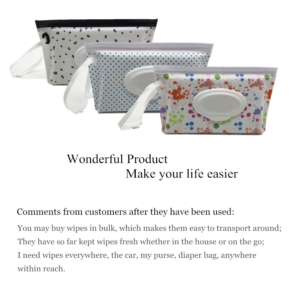 Portable Wet Wipe Pouch Reusable & Refillable Baby Wipes Dispenser, Eco Friendly and Lightweight Handy Travel Diaper Wipes Carrying Case Holder | Keeps Wet Wipes Moist (6 Pack) : Baby