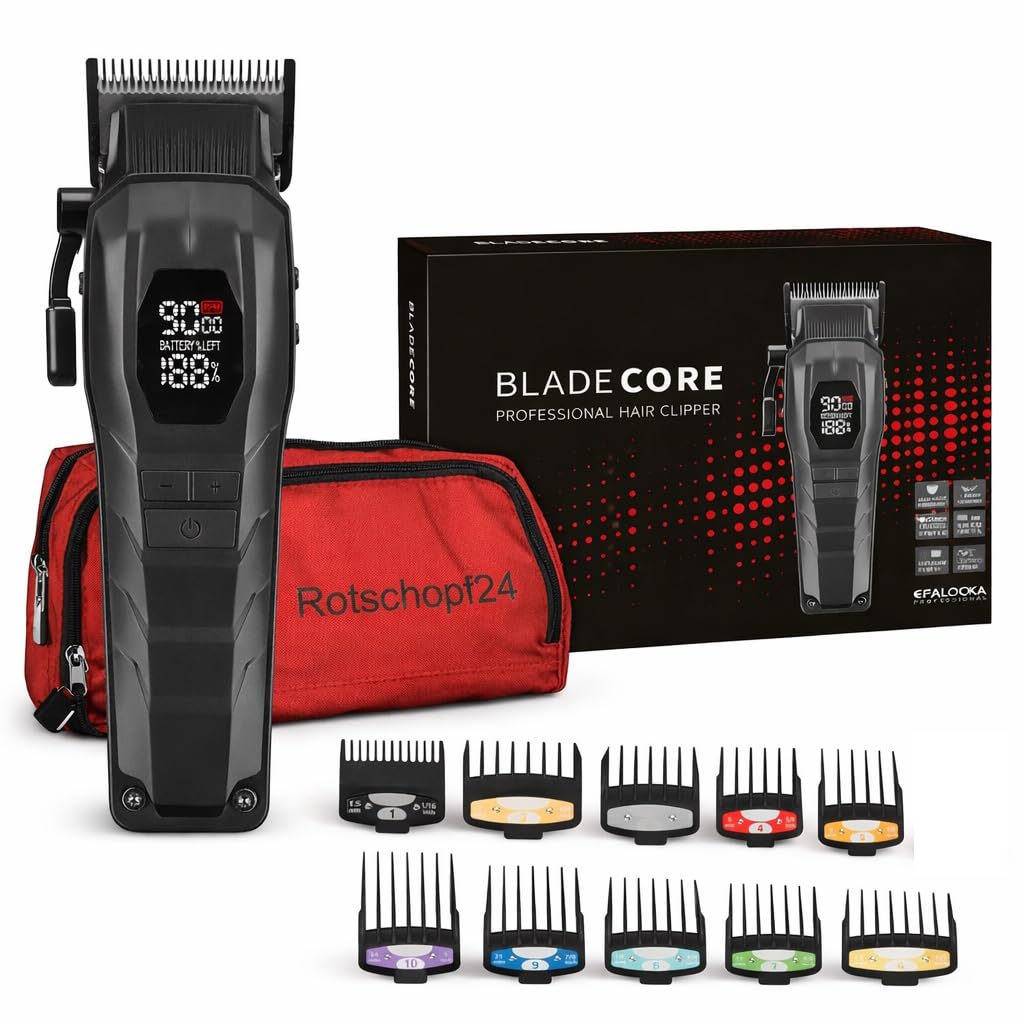 Efalock BLADECORE Profi Haarschneider. DLC-Fade Scherkopf + Tasche