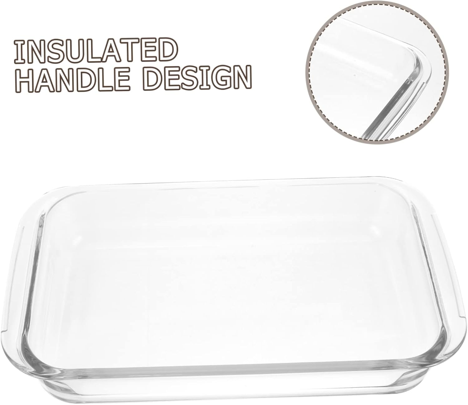 Luxshiny 2pcs Glass Baking Dish Set Cookware for Casseroles Lasagna Desserts Oven Microwave Safe for Family Gatherings and Special Occasions Includes