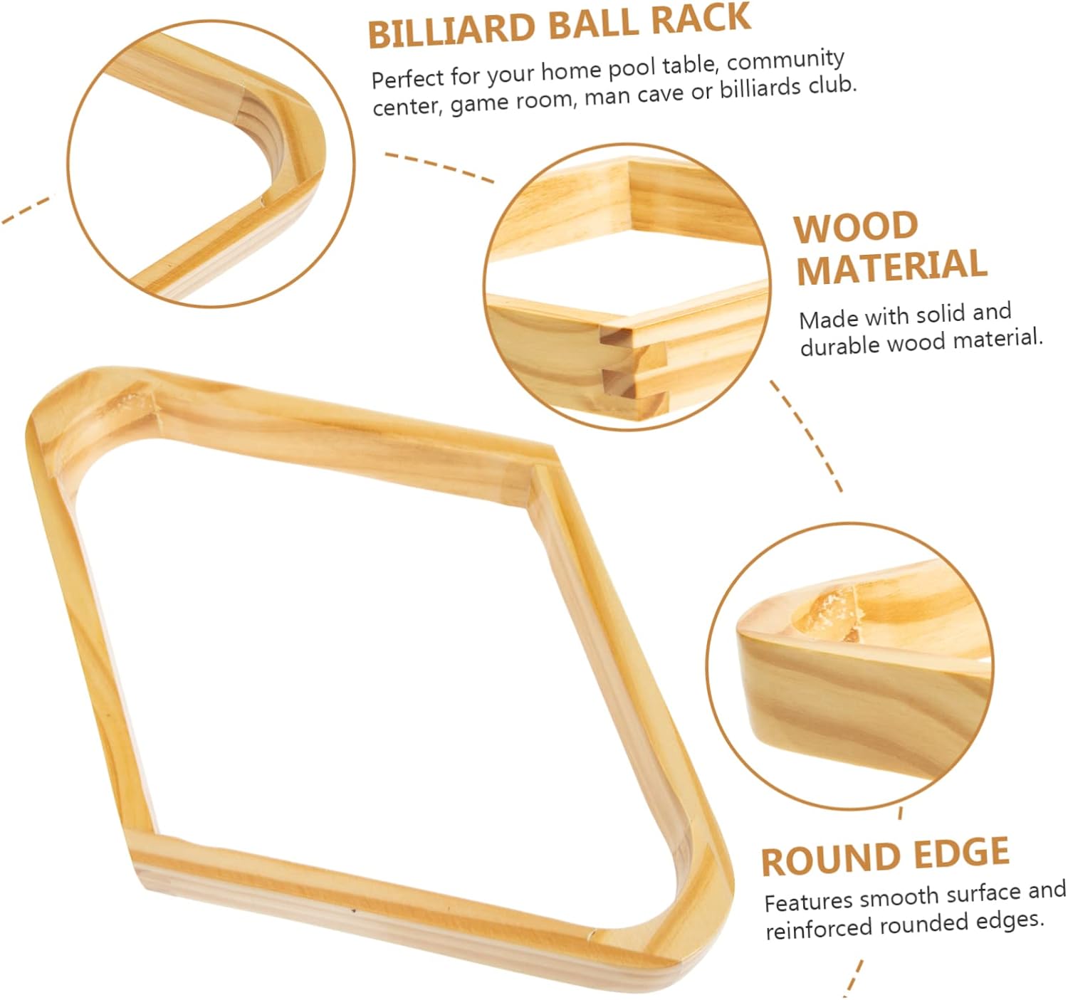 Billiards Frame Diamond Pool Rack Balls Triangle Frames Vintage Accessories Cue Ball Rack Purple Perfume