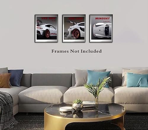 Miniatura 3 de Pósteres modernos de auto clásicos de Super Car para pared, juego de 4 (8 x 10 pulgadas sin marco)