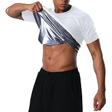 Sauna Shirt for Men Heat Trapping Compression Sweat Suit T-shirt Workout Body Shaper for Gym Short Sleeve Shapewear